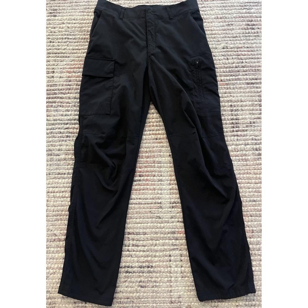 Athleta Pants Women Black Size 6 Mid Rise Trekkie Utility Cargo Straight Leg